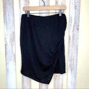 A New Day Black Asymmetrical Knit Skirt